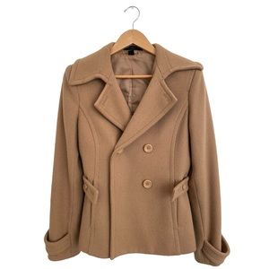 VINTAGE EXPRESS DESIGN STUDIO Wool Long Pea Coat